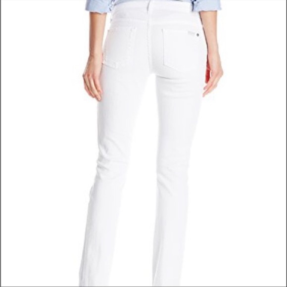 NWOT 7 for all mankind boot cut white jeans. - Picture 2 of 7